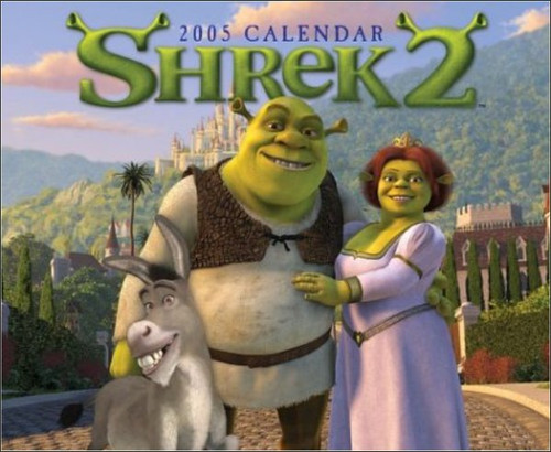 Shrek 2 Movie Donkey Ogre Fionna (2005) Wall Calendar