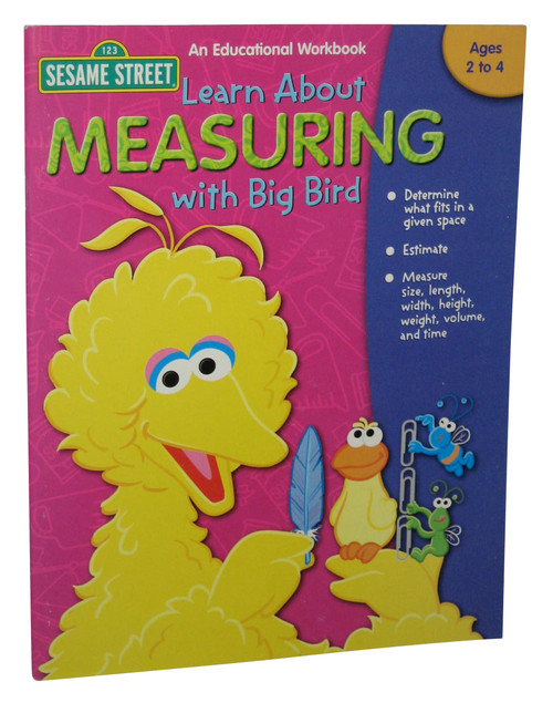 Sesame Street 1 2 3 Learn About Measuring w/ Big Bird Educational Book