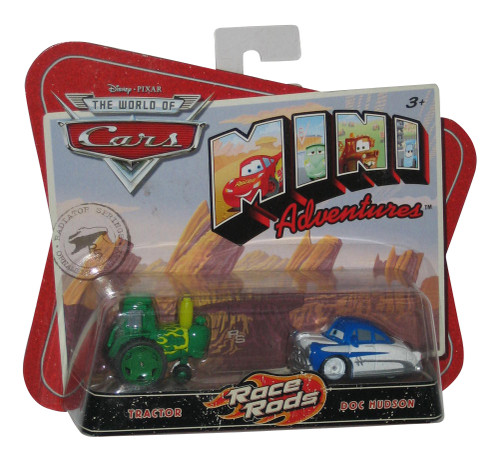 Disney Cars Mini Adventures Tractor & Doc Hudson Race Rods Toy Car Set