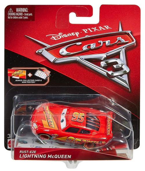 Disney Pixar Cars 3 Movie Rust-Eze Lightning McQueen Die Cast Toy Car