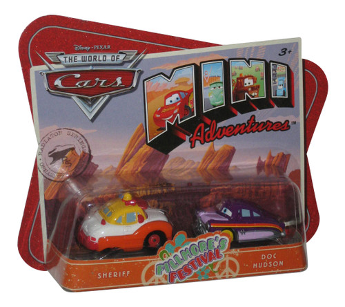 Disney Cars Mini Adventures Fillmore's Festival Sheriff & Doc Hudson Set