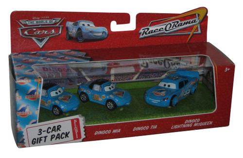 Disney Cars Race-O-Rama Gift Pack Dinoco Mia Tia & Dinoco Lightning McQueen Set