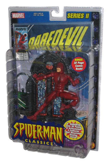 Marvel Spider-Man Classics Series 2 Daredevil Toy Biz Figure w/ Comic Book