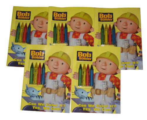 Bob The Builder Coloring Book w/ Crayons Lot - (5 Books)