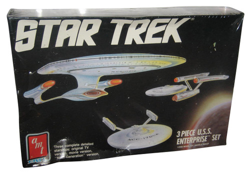 Star Trek U.S.S. Enterprise 3 Piece Ertl Model Kit Toy Set 1/2500 - (Original TV, Movie & Next Generation)