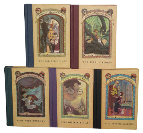 A Series of Unfortunate Events Set Vol. 1-5 - (Lot of 5 Hardcover Books)
