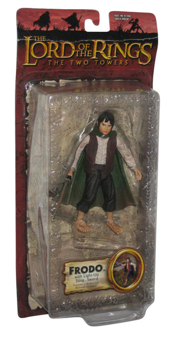 Lord of The Rings Two Towers Toy Biz Frodo Figure w/ Light Up Sword