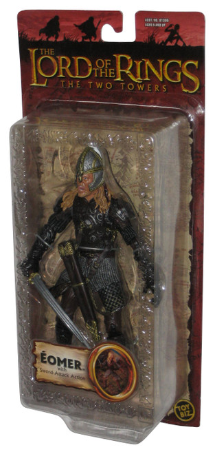 Lord of The Rings Two Towers Eomer Toy Biz Figure w/ Sword-Attack Action - (Cracked Plastic)