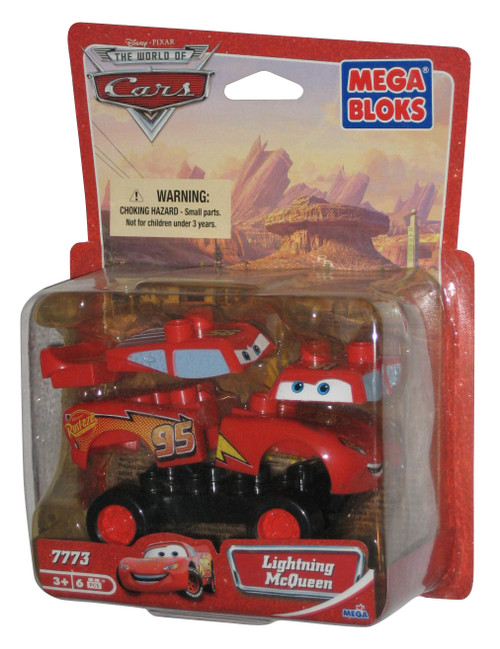 Disney World of Cars Movie Mega Bloks Lightning McQueen Building Toy Car 7773