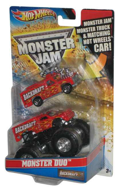 Hot Wheels Monster Jam (2012) Duo Backdraft 1:64 Toy Truck Car Set