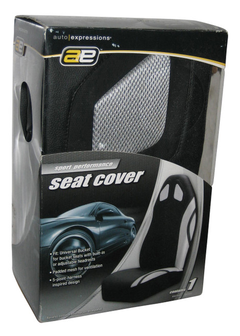 Seat Airbag Safe Simulated Leather Universal Bucket Silver Seat Cover