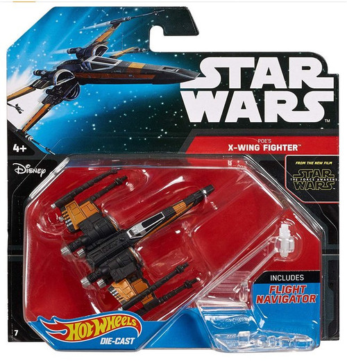 Star Wars The Force Awakens (2015) Hot Wheels Poe's X-Wing Fighter Toy