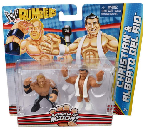 WWE Rumblers Christian & Alberto Del Rio WWF Wrestling Figure Set 2-Pack