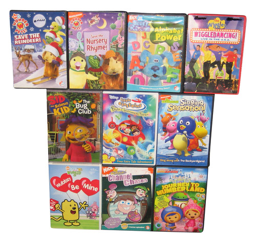 Nick Jr. Children Kids DVD Lot - 10 DVDs - (The Wiggles / Wubbzy / Wonder Pets / Blue's Clues)