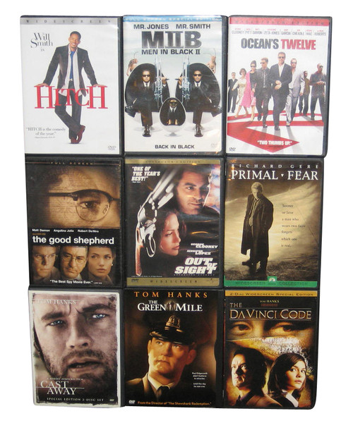 Action DVD Lot - 10 DVDs - (Tom Hanks - Cast Away / Green Mile / Hitch / DaVinci Code)