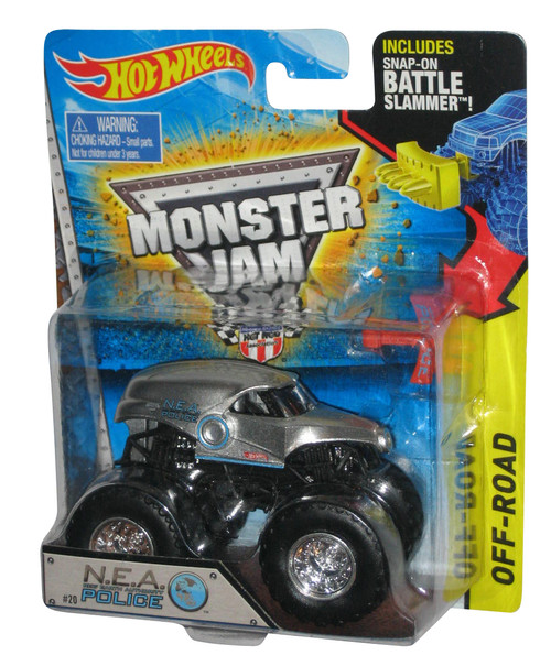 Hot Wheels Monster Jam NEA Police (2014) Mattel Toy Truck #20 w/ Battle Slammer