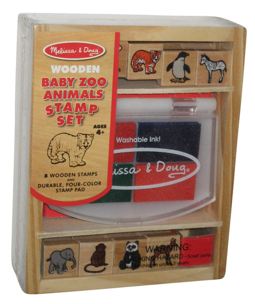 Melissa & Doug Baby Zoo Wooden Animal Stamp Set