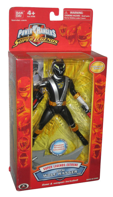 Power Ranger RPM Super Legends Extreme (2009) Bandai Black Wolf Ranger 7.5 Inch Figure