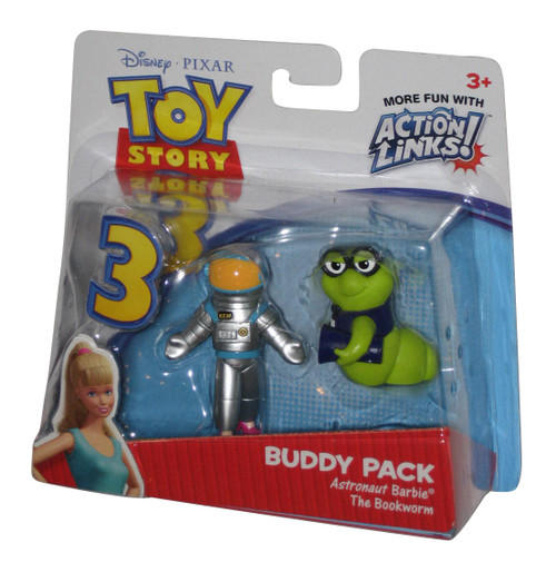 Toy Story 3 Buddy Pack Astronaut Barbie & The Bookworm Action Links Figure Set