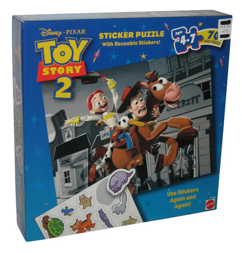 Disney Toy Story 2 Woodie Jessie Bullseye Mattel (1999) Reusable Sticker 70pc Puzzle