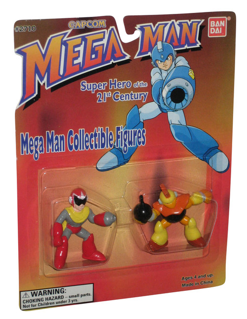 Capcom Mega Man Collectible (1995) Bandai Bombman & Protoman Mini Figure Set