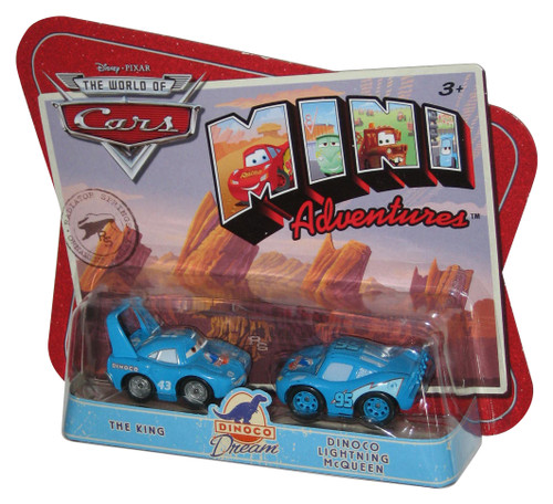 Disney Cars Mini Adventures The King & Dinoco Lightning McQueen Toy Car Set