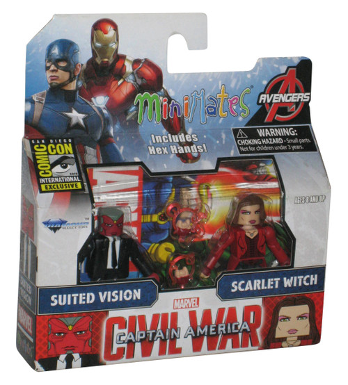 Marvel Minimates Suited Vision & Scarlet Figure Set - (Civil War Captain America SDCC 2016 Exclusive)