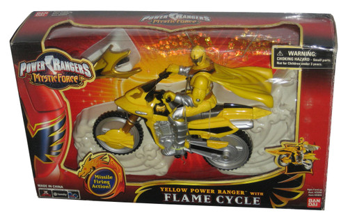 Power Rangers Mystic Force (2006) Yellow Ranger Figure & Flame Cycle w/ Missile Firing Action
