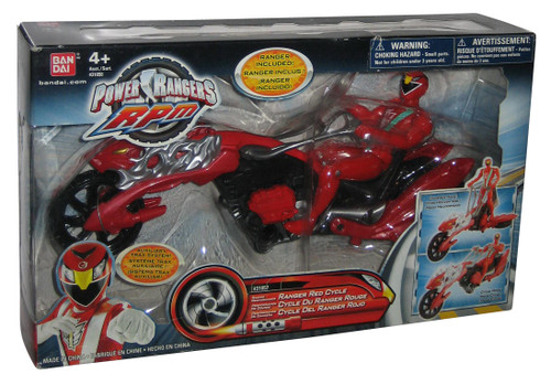 Power Rangers RPM Red Figure & Cycle (2009) Auxiliary Trax Racing Performance Toy Set