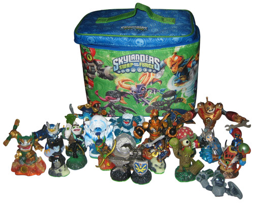 Skylanders Toy Figure Mixed Lot - (22 Toys + Swap Force Carry Bag)