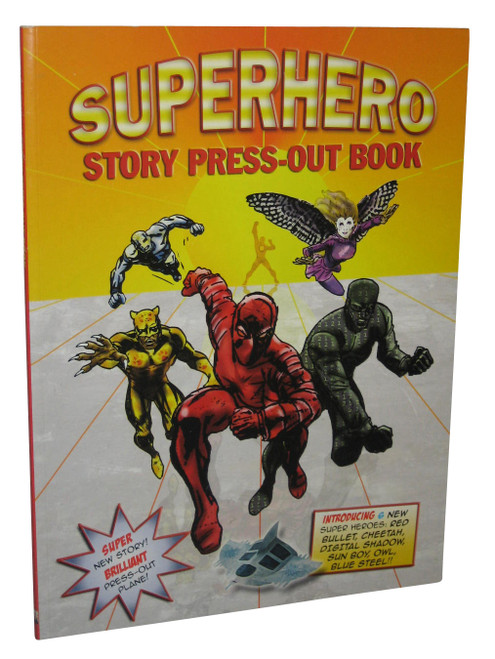 Superhero Story Press-Out & Play Kids Children Paperback Book