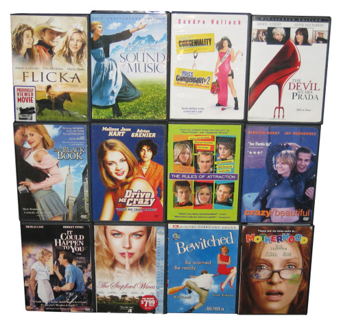 Romance Girls DVD Lot - 12 DVDs - (Drive Me Crazy / Bewitched / Flicka / Crazy Beautiful / Little Black Book)