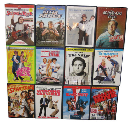 Comedy DVD Lot - 12 DVDs - (Disaster Movie / Black Sheep / School of Rock / Baseketball / Austin Powers)