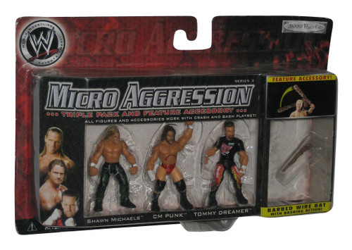 WWE Micro Aggression (2007) Triple Figure Pack - (Shawn Michaels / CM Punk / Tommy Dreamer)