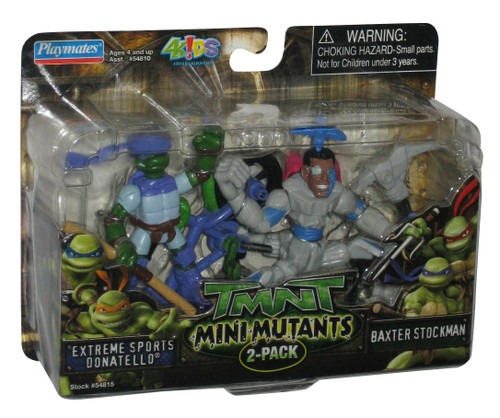 TMNT Teenage Mutant Ninja Turtles Mini Mutants Figure 2-Pack - (Sports Donatello & Baxter Stockman)