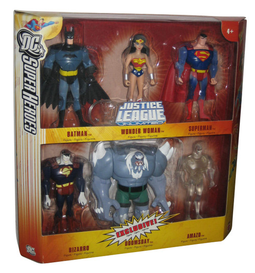 DC Super Heroes Justice League Exclusive Figure Set - (Superman, Batman, Bizarro, Doomsday, Clear Amazo & Wonder Woman)