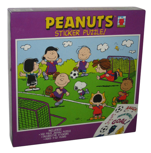 Peanuts Characters Playing Soccer Ceaco 100pc Sticker Puzzle