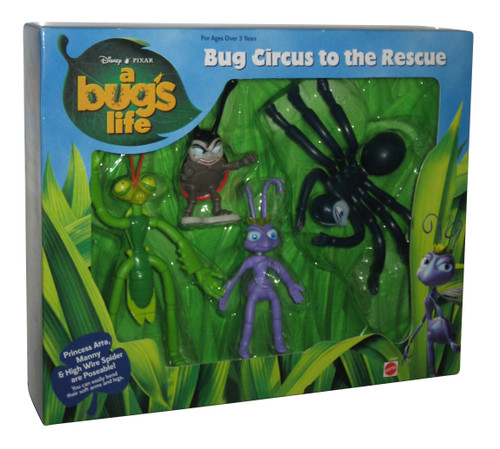 Disney Pixar A Bug's Life Bug Circus To The Rescue Mattel Figure Toy Set - (Princess Atta / Manny & High Wire Spider)