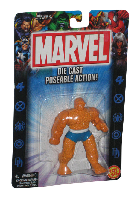 Marvel Fantastic Four The Thing Die-Cast Poseable (2002) Toy Biz Mini Figure