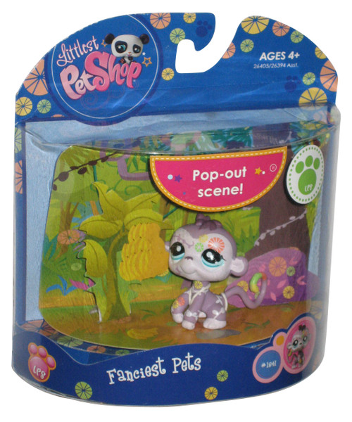 Littlest Pet Shop Fanciest Purple Monkey Pop-Out Scene Figure #1841