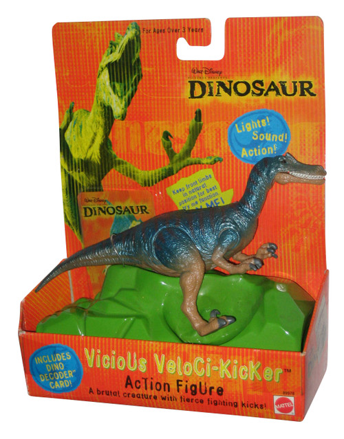 Disney Dinosaur Villainous Veloci-Kicker (2000) Mattel Figure w/ Card