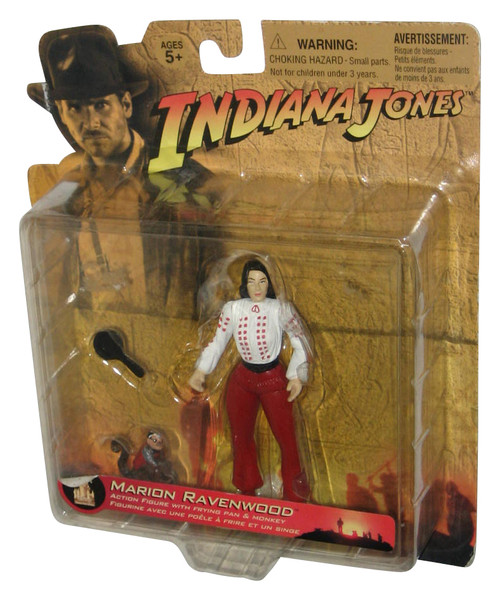 Indiana Jones Disney Store (2003) Marion Ravenwood Figure w/ Frying Pan & Monkey