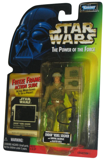 Star Wars Power of Force (1997) Endor Rebel Soldier Freeze Frame Figure
