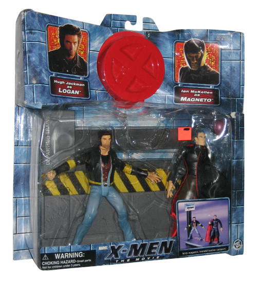 Marvel X-Men The Movie Wolverine Logan vs Magneto (2000) Toy Biz Figure Set