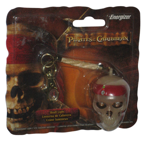 Disney Pirates of The Caribbean Energizer Skull Light Dangler Keychain