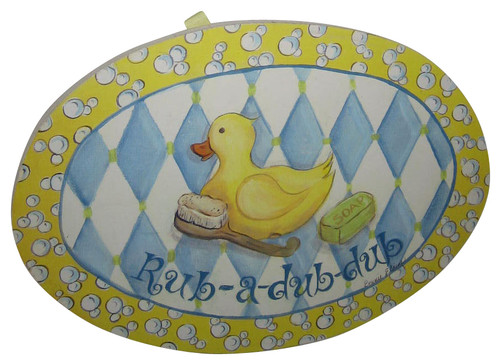 Rub-A-Dub-Dub Bathtub Picture Decoration Plaque