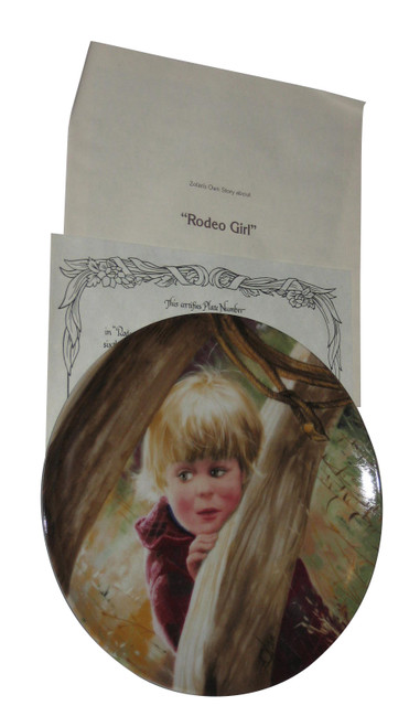 Rodeo Girl Against Fence Donald Zolan Collector Plate