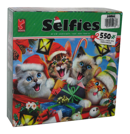 Selfies Cats In Hats Christmas Holiday 550pc Ceaco Puzzle