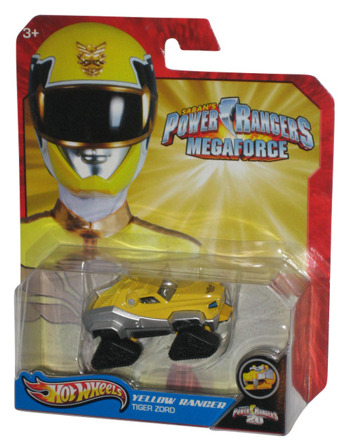 Power Rangers Hot Wheels (2012) Yellow Ranger Tiger Zord Toy Car