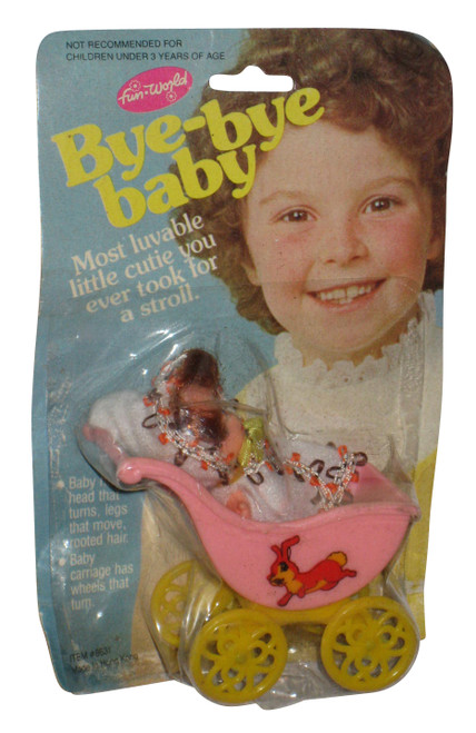 Bye-Bye Baby Fun World Baby With Stroller Vintage Toy Doll Set